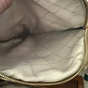 Michael Kors Cream and Tan Shoulder Bag